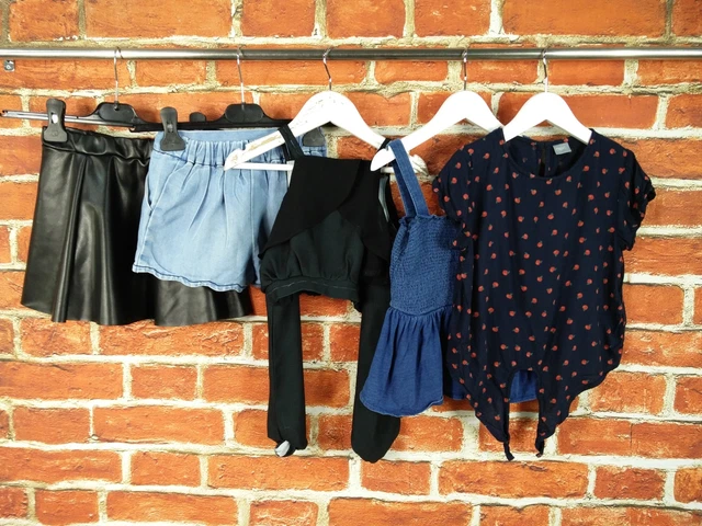Girls Bundle Age 5-6 Years H&M Next Lipsy Skirt Shorts Tops Sun Party Blue 116Cm