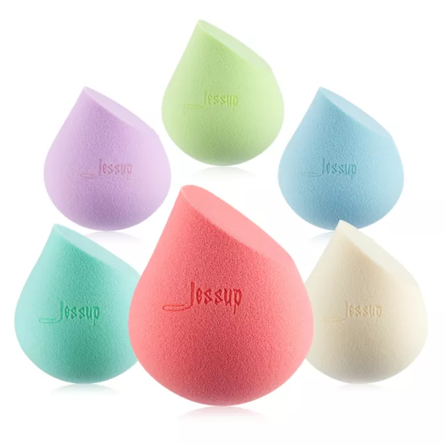 Esponja de maquillaje Jessup sin látex de maquillaje en polvo cosmético Puff