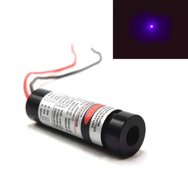 Focusable 405nm 20mw Violet / Blue Laser Dot Diode Modul w / Treiber In 13x42mm