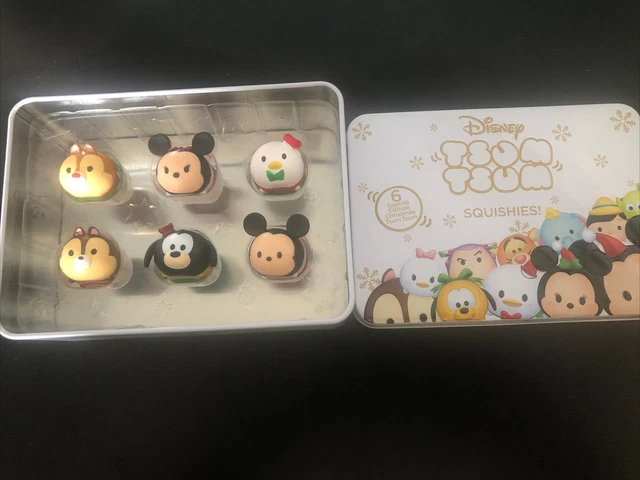 disney Christmas xmas tsum tsum squishies gift tin set Mickey N Minnie / Friends
