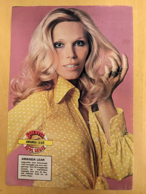 Amanda Lear 1979 tolles 1-seitiges dänisches Clipping-Mini-Poster - U679