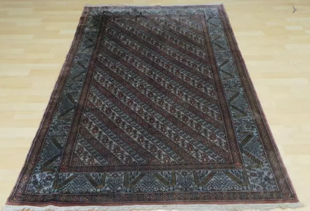 Persain design Oriental CARPET RUG HAND MADE Vintage Fine weave 6ft 4" x 4ft 2"