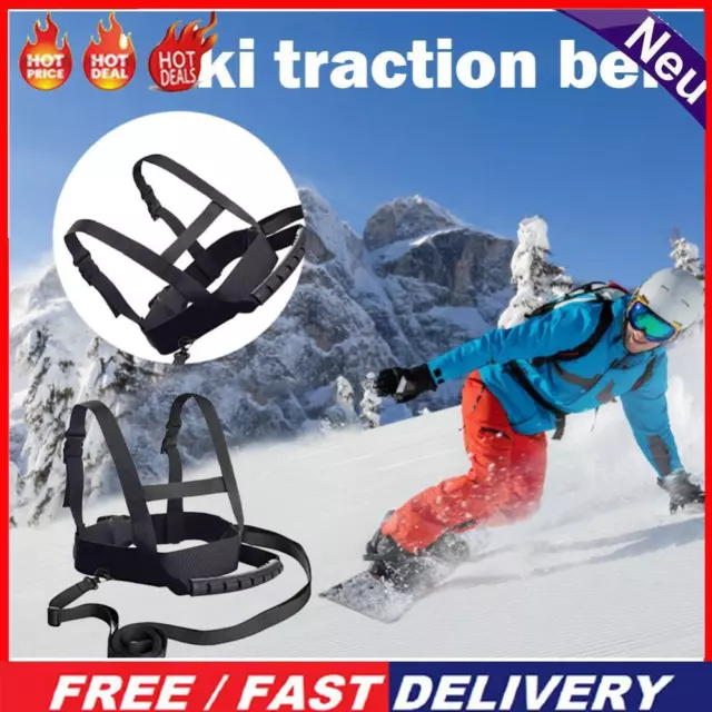 Kids Anti-fall Skating Traction Belt Skating Trainer with Handle for Ski Skating