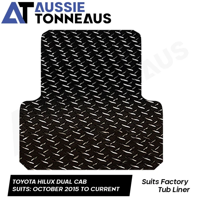 RUBBER UTE MAT for Toyota Hilux Dual Cab SR/SR5 A & JDeck OCT15Cur w