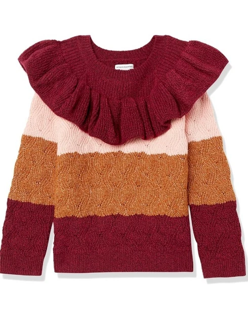 Girls and Toddlers' Soft Touch Ruffle Sweater