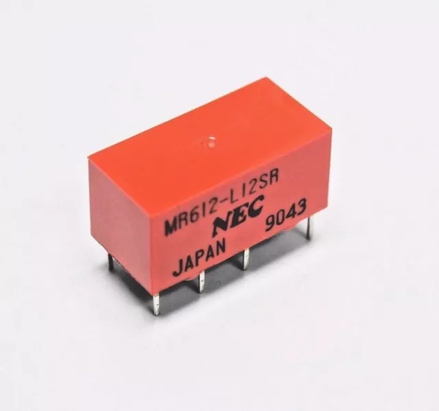 NEC MR612-L12SR DPDT 12VDC single coil latching 720 Ohm dip relay qty=1