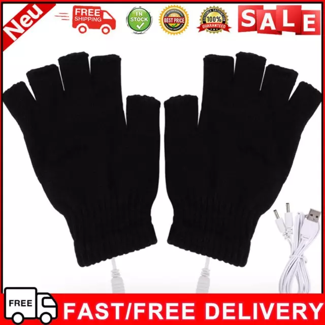 Women Men Electric Heating Gloves USB Thermal Gloves for Sports Skiing (Black)