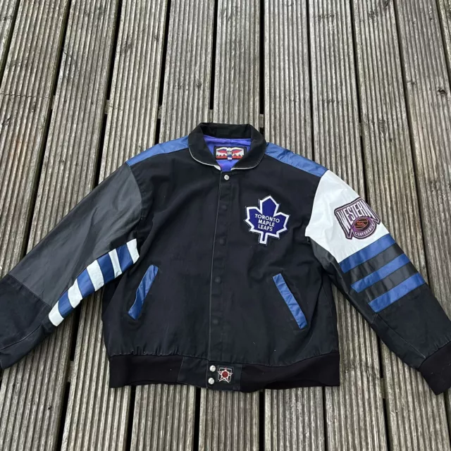 Toronto Maple Leafs Vintage Starter Jacket size XL Full Zip Spring  Windbreaker