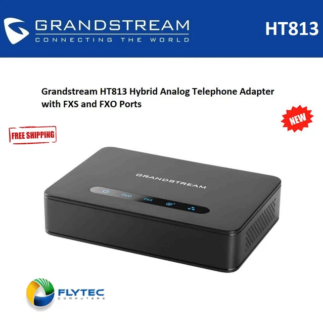 GRANDSTREAM HT813 HYBRID Analog Telephone Adapter with FXS and FXO
