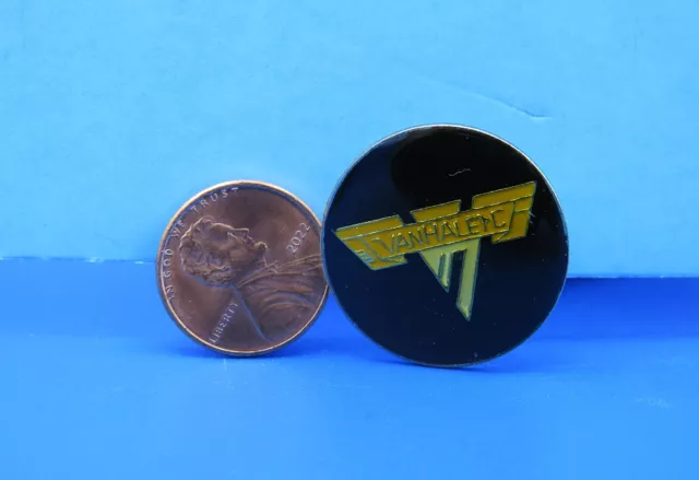 VINTAGE Music PIN '80s VAN HALEN Rock Stadium Eddie Van Halen / David Lee Roth