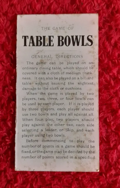 Vintage John Jaques & Son Ltd Table Billiard Snooker Bowls Rules Facsimile Copy
