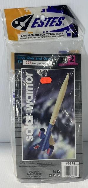 VINTAGE SEALED ESTES Solar Warrior Model Rocket Skill Level 2,Model ...