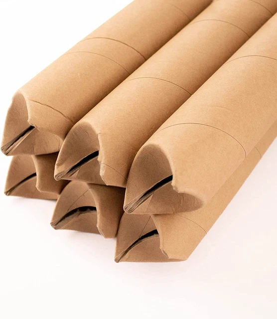 MagicWater Supply 3 inch x 18 inch, Mailing Tubes with Snap Seal (6 Kraft