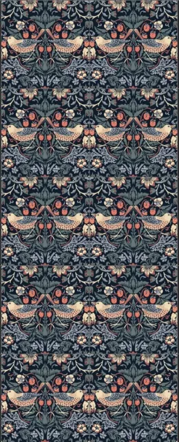 William Morris Strawberry Thief Blue Black Kiln Fired Fireplace Tile Set 10 tile