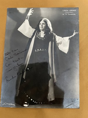FOTOGRAFIA CON AUTOGRAFO ORIGINALE ALDO PROTTI BARITONO ITALIANO OPERA LIRICA 