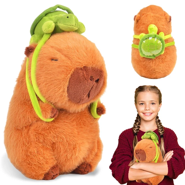 Cuscino Peluche Capybara Marrone – Super Morbido E Abbracciabile – Simpatico Animaletto Per Bambini E Adulti – Regalo Originale