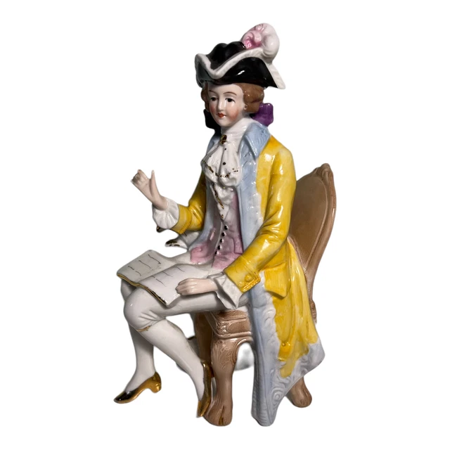 Vintage Unger Schneider D. E.P.Allemand Porcelaine Victorien Homme Figurine