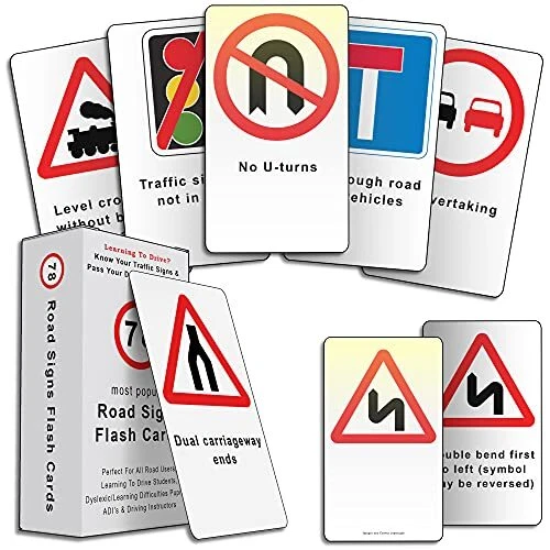 Kit Revisione Patente 2025: The Highway Code UK + 128 Flashcard Segnali Stradali – Supera La Teoria! - copertina