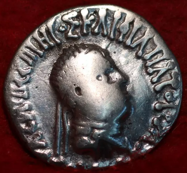 Ancient Greece Bactria Apollodouts II AR Drachm Silver Coin