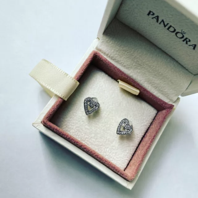 Sparkling freehand heart clearance stud earrings