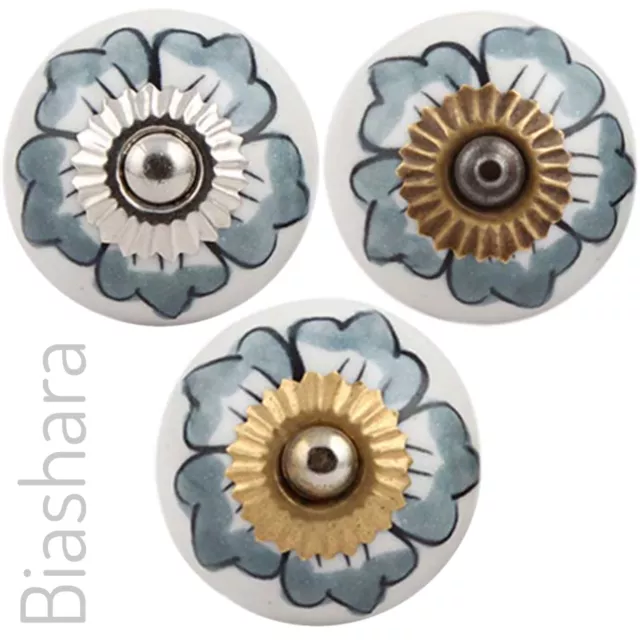 Floral CERAMIC DOOR KNOB Cupboard Handles Cabinet Drawer shabby chic QUALITY