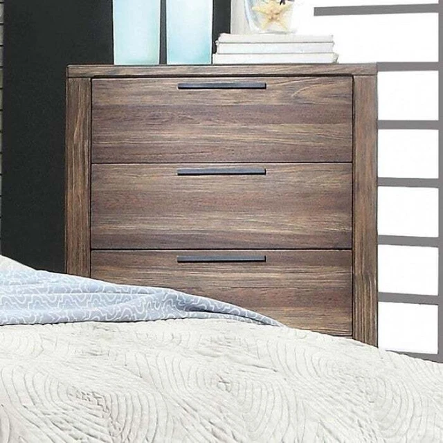 Minimalistic Designed 5- Drawer Chest, Rustic Natural Brown Brown 5-drawer