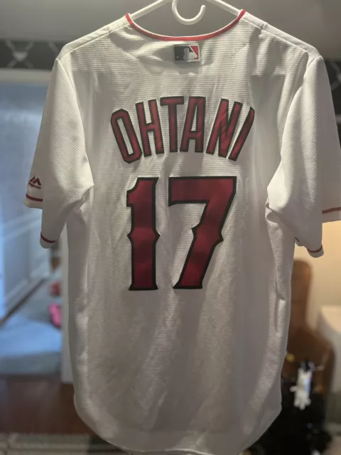 Mens Majestic Cool Base Shohei Ohtani Jersey Los Angeles Angels Throwback Small