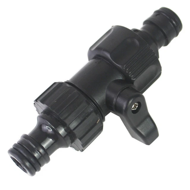 Universal Garden Hose Pipe In Line Tap Shut Off Valve Fitting Connector Adaptor 2