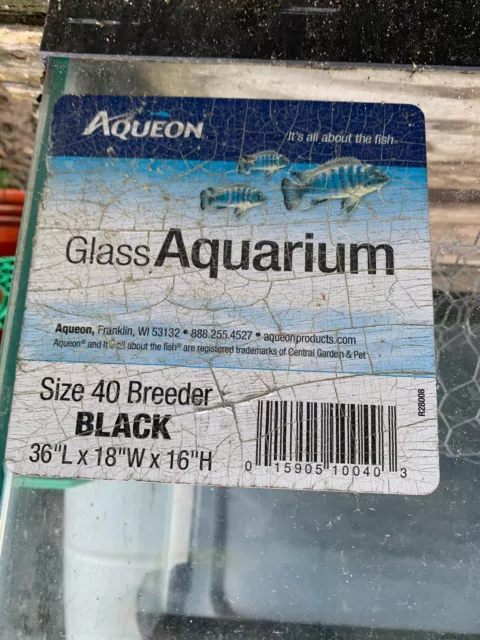 Aqueon Standard 40-Gallon Open Glass 3ft Breeder Aquarium Tank USED