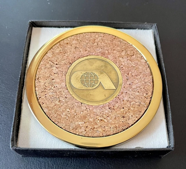 Atlas Powder Company Brass Cork Coaster Paperweight