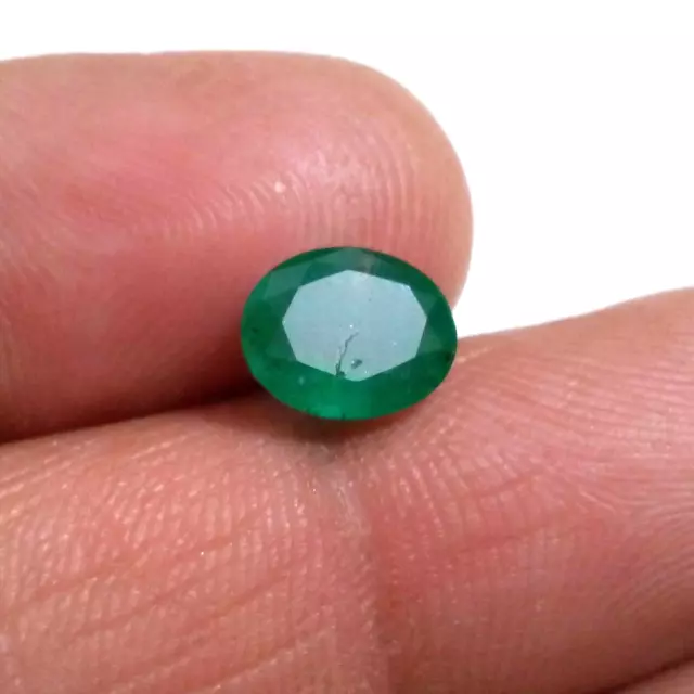 Beautiful Zambian Emerald Oval 1.80 Crt AAA+ Top Green Faceted Loose Gemstone