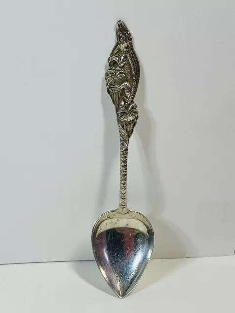 Alligator Souvenir Spoon Vintage Sterling 10.7G