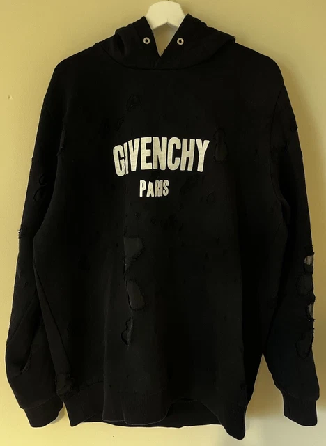 Givenchy destroyed hoodie red best sale