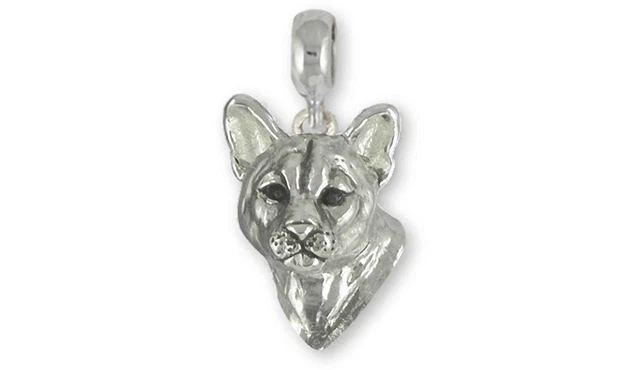 Cougar Jewelry Sterling Silver Handmade Mountain Lion Charm Slide This Charm Wil