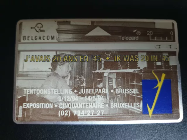 Télécarte Belgacom  telecard: Série : Exposition cinquantenaire  /  20 units
