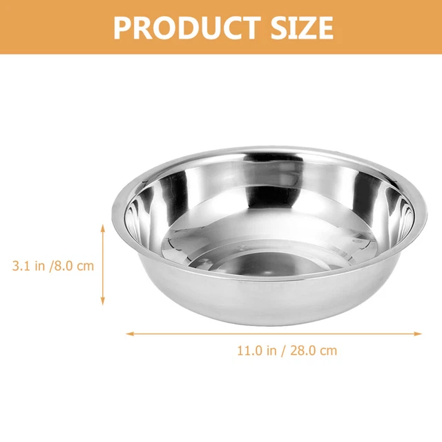 LARGE MIXING BOWL Fruit Washing Basin Stainless Steel Stirring £13.99