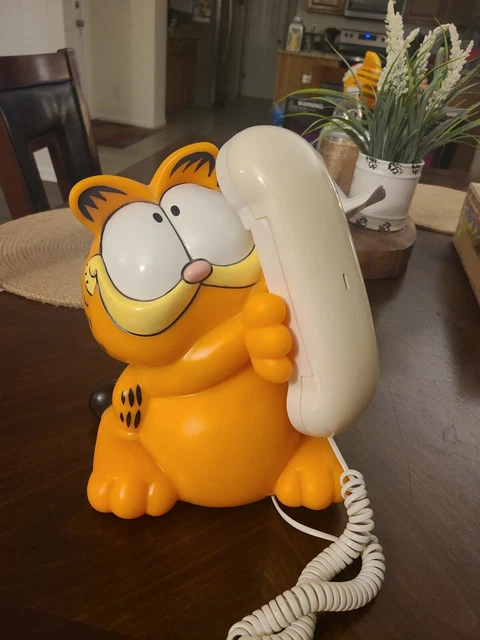 Teléfono con botón pulsador United Feature Syndicate 1978 vintage, 9" de alto