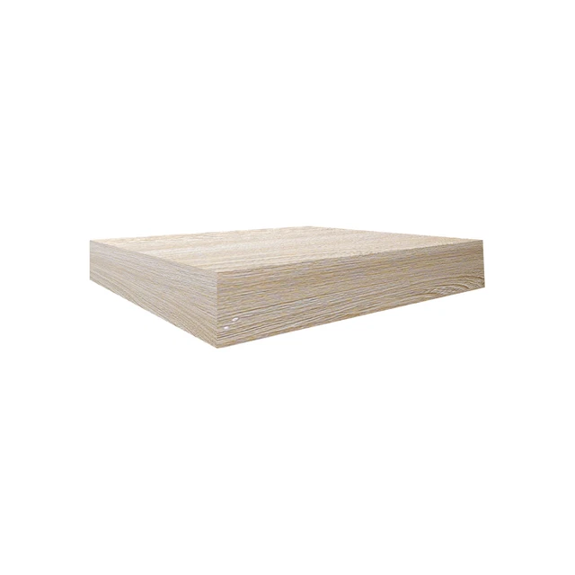 Set 2 Mensole da Parete in Legno 25x25 Scaffali Muro Grigie per Soggiorno Camera