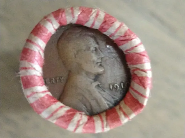 1910-S & Wheat Cent On Tail  Lincoln Wheat Penny Roll 50 Coins #777