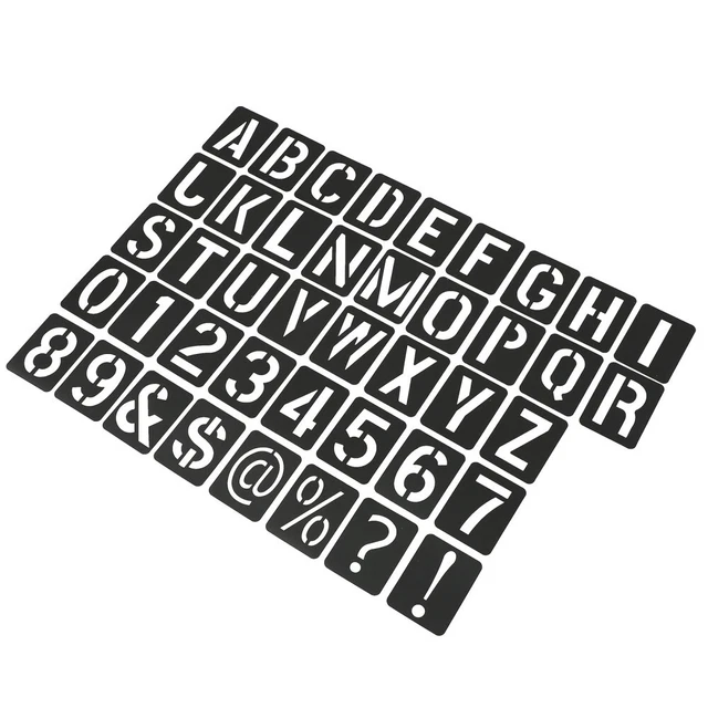 41pcs DIY-Malerei Schablonen hohlige Vorlagen wiederverwendbare Buchstaben