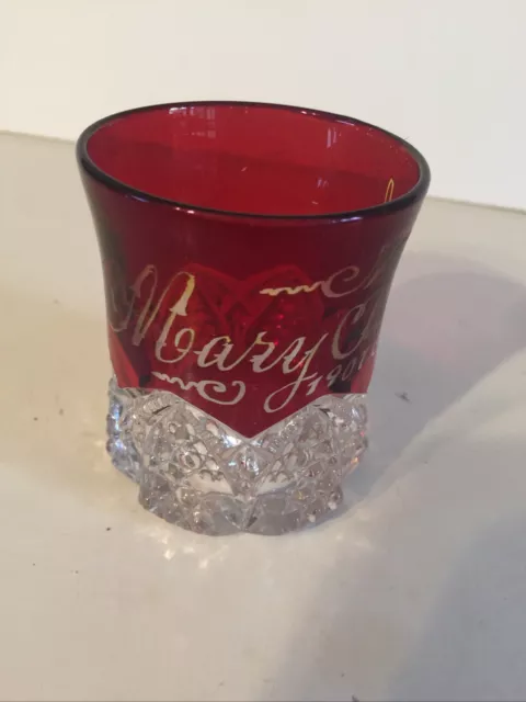 Eapg Ruby Flashed Juice Glass 2 3/4'