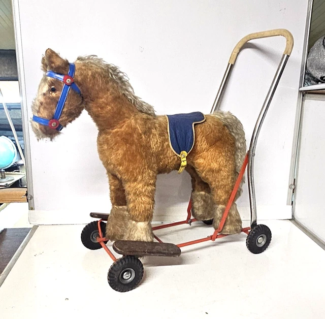 Tri Ang Riding Donkey VINTAGE ORIGINAL 1950S Lines Bros, Tri-ang, Pedigree, Ride on/Push ...
