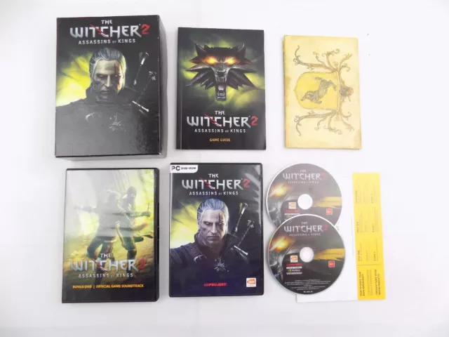 THE WITCHER 2 Assassins of Kings PC DVD-ROM Box Set Disc Perfect Condition  + Map