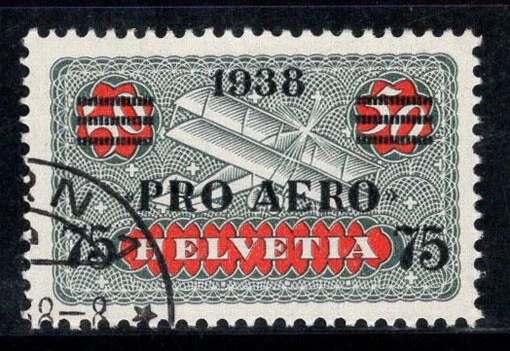 Schweiz 1938 Mi. 325 Gestempelt 100% Aufdruck Flugpost 75 C