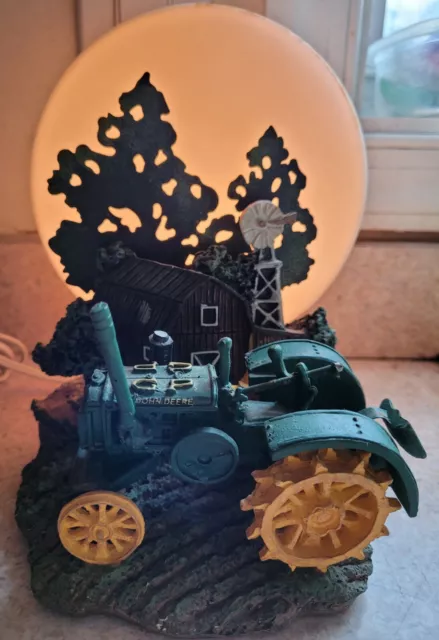 Vintage John Deere Tractor Night Light ~ 7 1/2" Tall