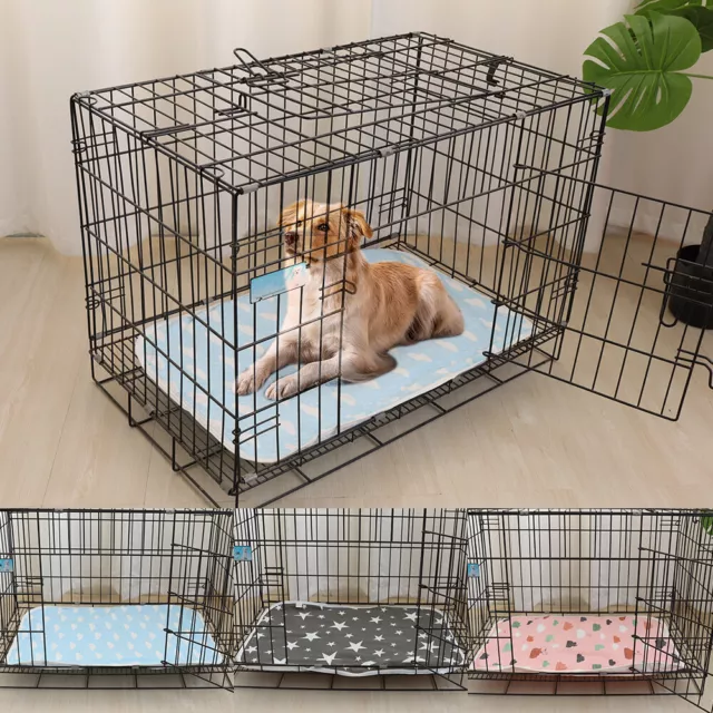 Pet Puppy Training Pad Potty Liner Washable Dog Cage Pee Mat Crate Cushion Bed