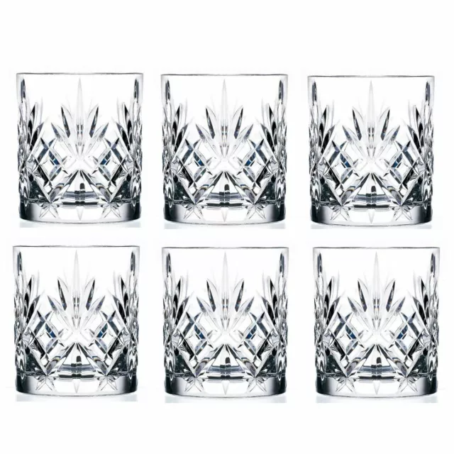 NEW RCR MELODIA CRYSTAL LIQUOR GLASSES 310ml Lead Free Alcohol Scotch Whisky