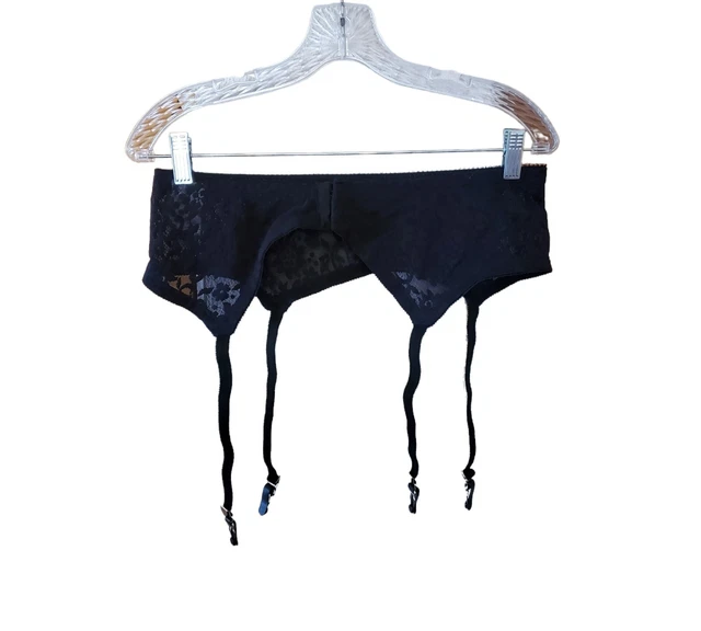 Vintage Crownette Black Garter Belt 7004 Size 5X/42 Lingerie 1960's Made in USA