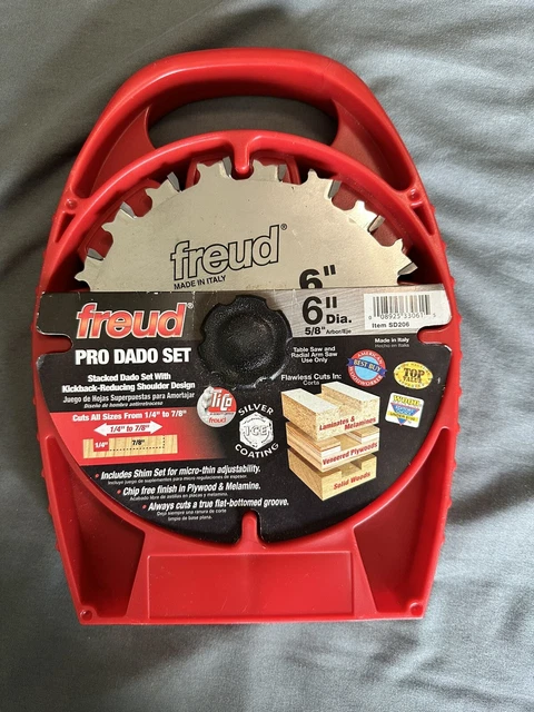 NEW FREUD SD206 6" x 10 Tooth Professional Dado SAW Blade SET Freud ITALY