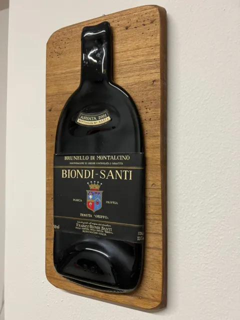 Quadro Bottiglia Biondi Santi 2001 Vuota Originale Regalo Natale